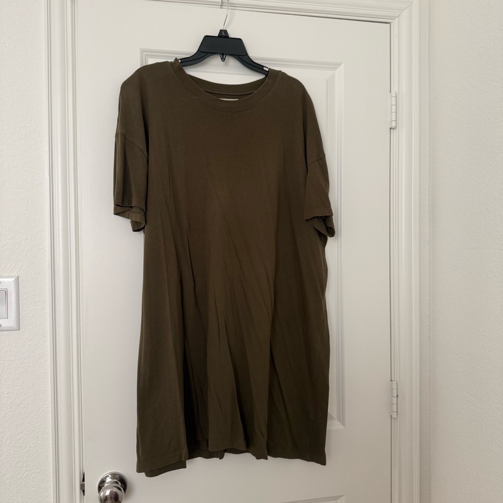 Madewell Olive Green Short Sleeve Tshirt Dress